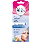 Bandes de cire Visage Peaux Sensibles